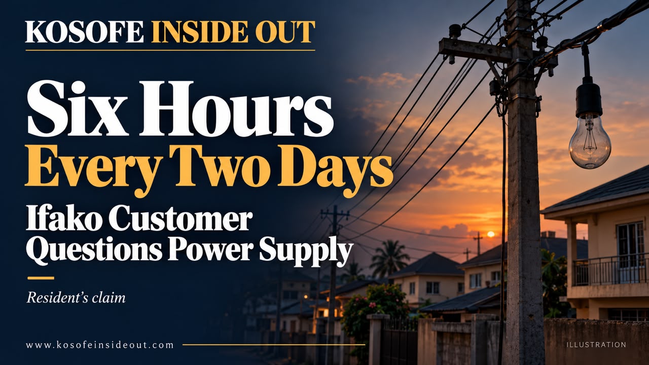 Six Hours Every Two Days’: Ifako Customer Questions Electricity Supply