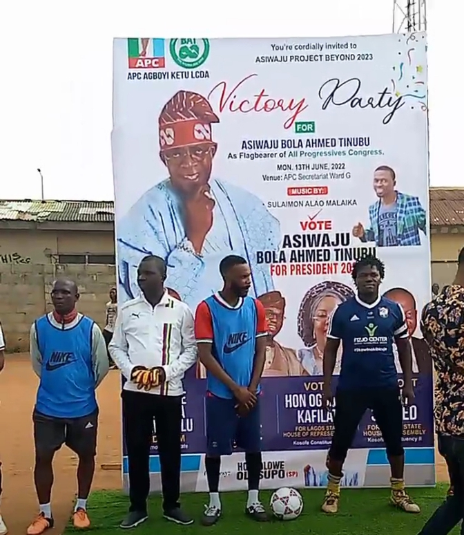 Novelty Match For Tinubu: Ajegunle All Stars Beats Team Agboyi
