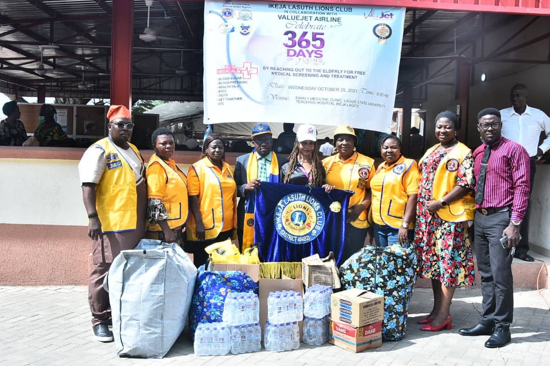 1 Year Safe Flying Anniversary: Ikeja LASUTH Lions Club Partners Value Jet On Free Medical Outreach To Senior Citizens