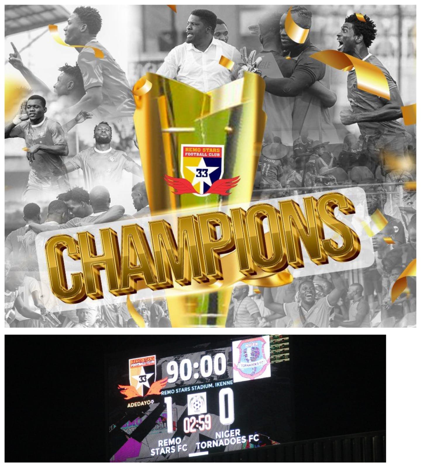 Remo Stars Clinch Historic First-Ever NPFL Title, Breaking 25-Year Jinx While Capping Off Chairman’s Birthday Celebrations
